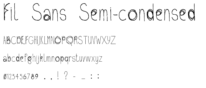 Fil Sans Semi-condensed Thin font